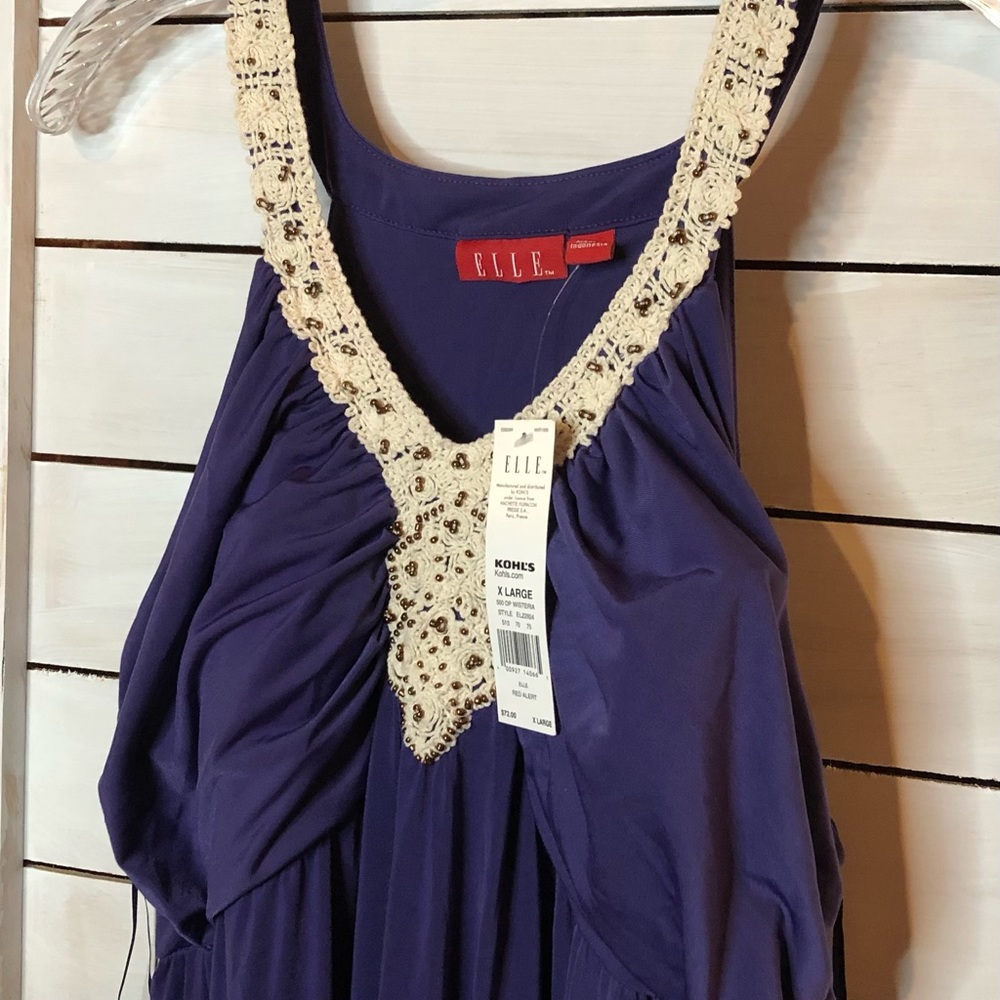 NWT Purple Elle Sleeveless Maxi Dress Size XL